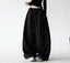Black wide leg pants, front view