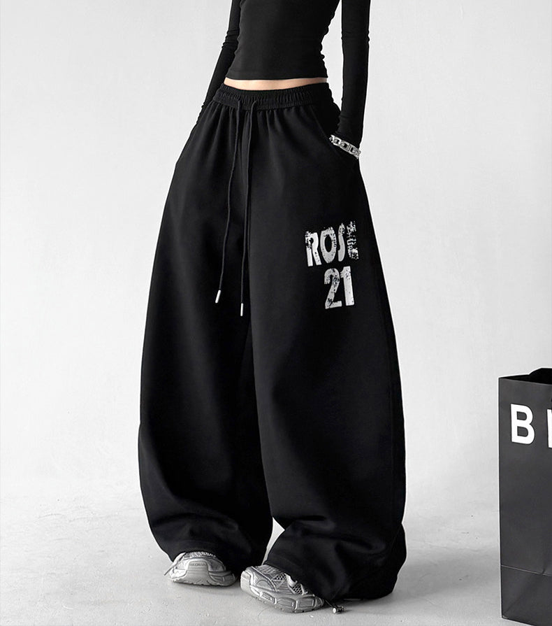 Graphic Wide-Leg Sweatpants - CT66111