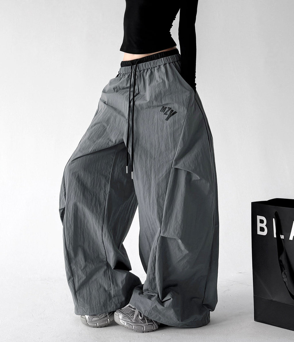 Utility-Pocket Wide-Leg Pants - CT66204 - Gray product view 2