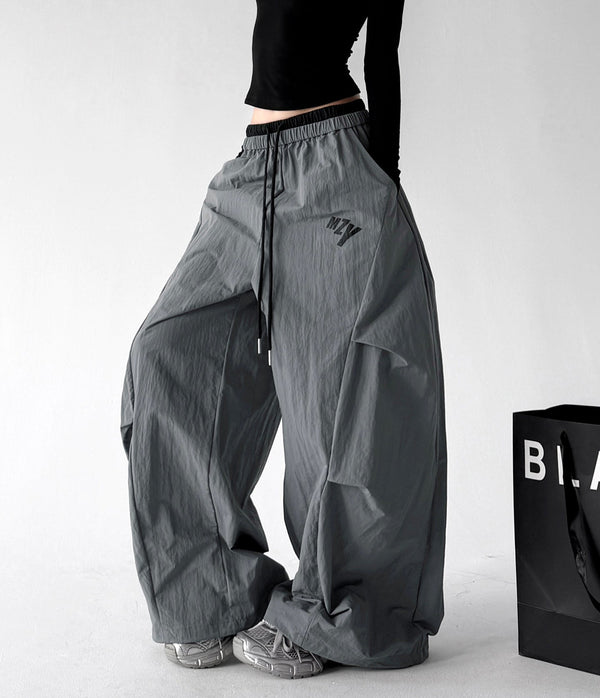 Utility-Pocket Wide-Leg Pants - CT66204 - Gray product view 2