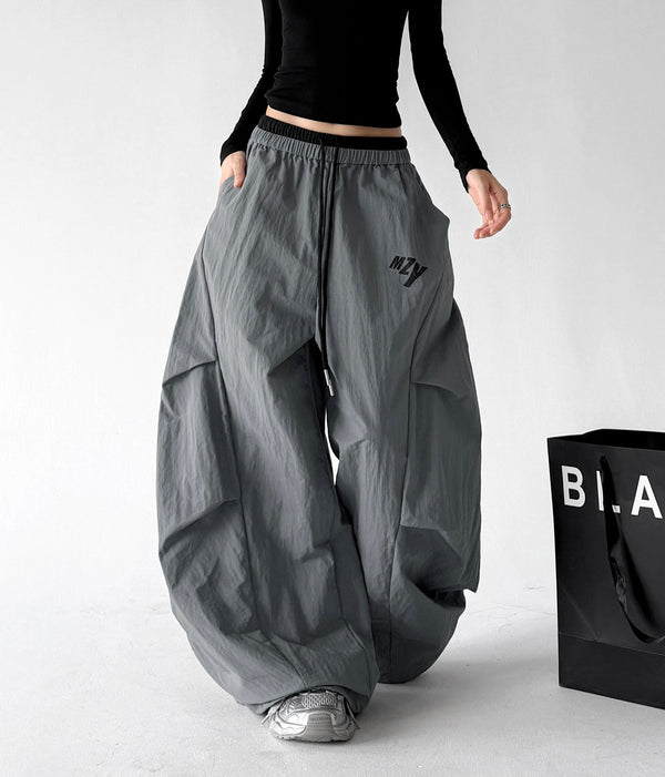 Utility-Pocket Wide-Leg Pants - CT66204 - Gray product view 3