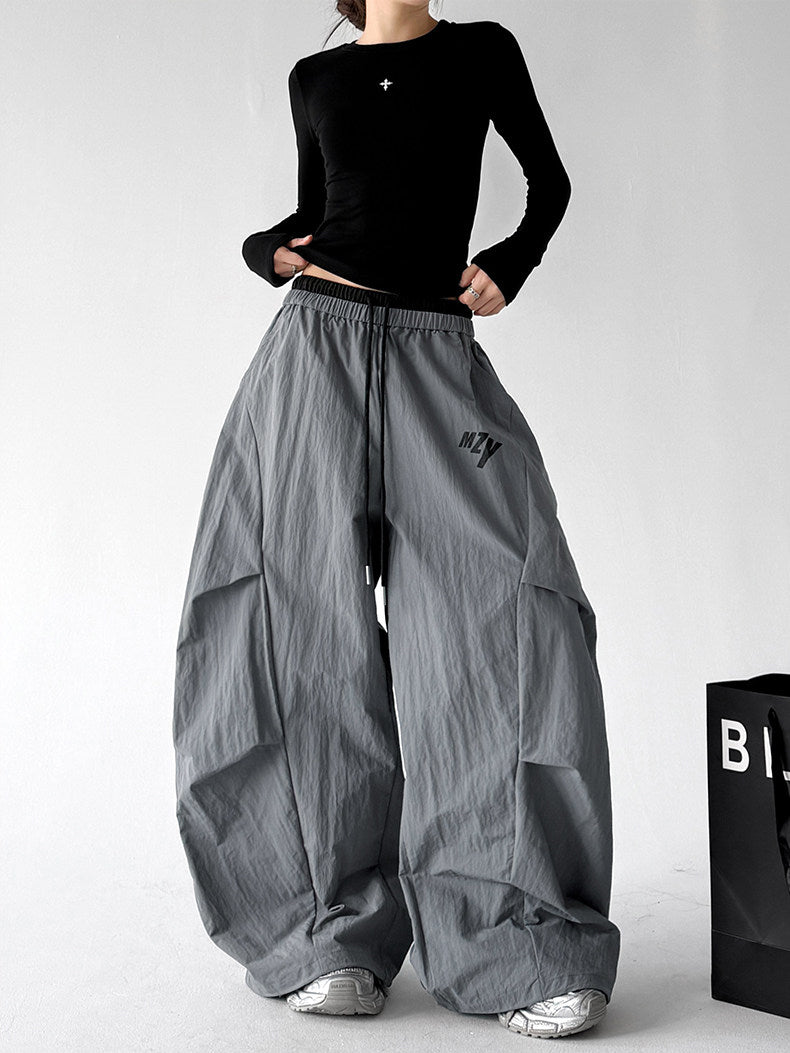 Utility-Pocket Wide-Leg Pants - CT66204 - Gray product view 8