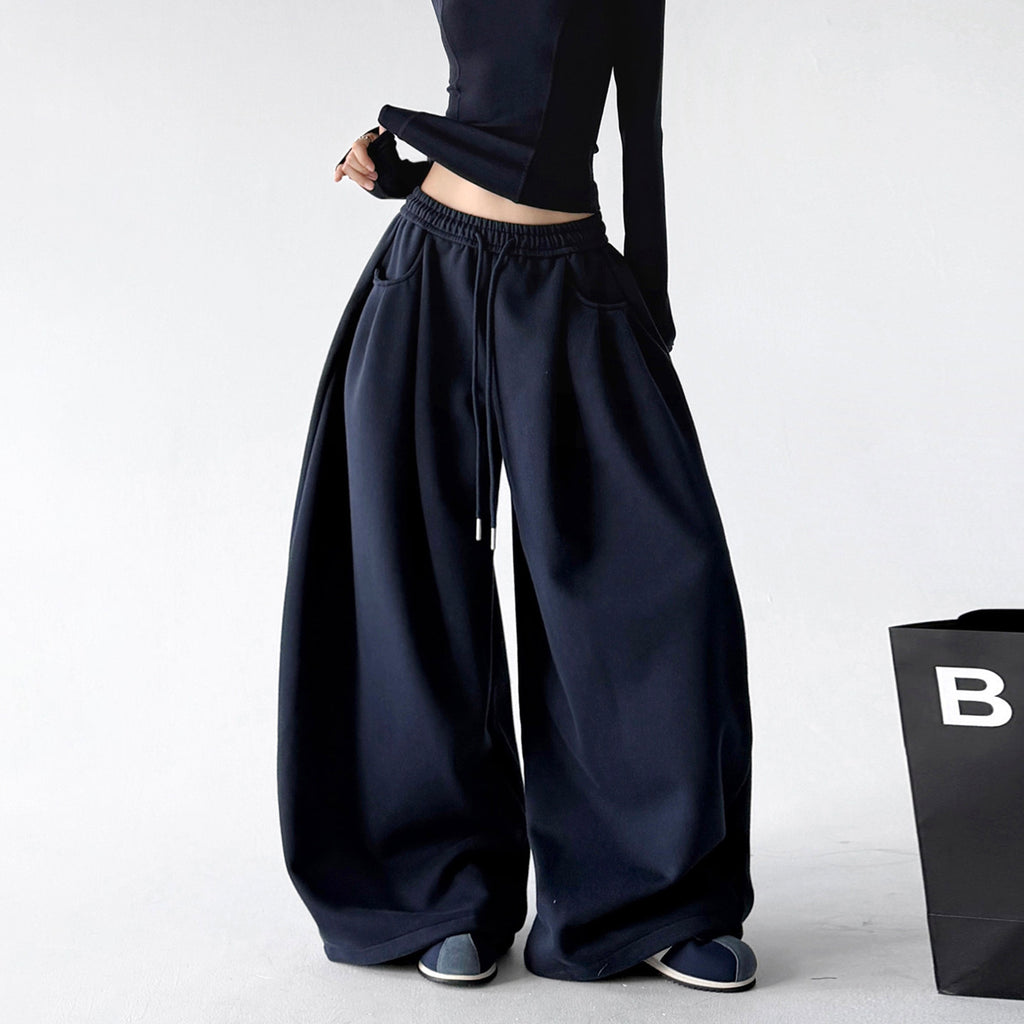 CT66218 wide leg sweatpants 藏青色 color view 01