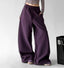 Purple pants angled front