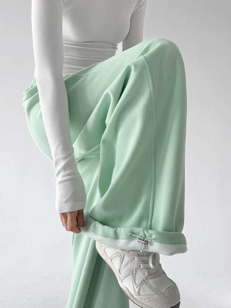 Mint Green pants cuff detail