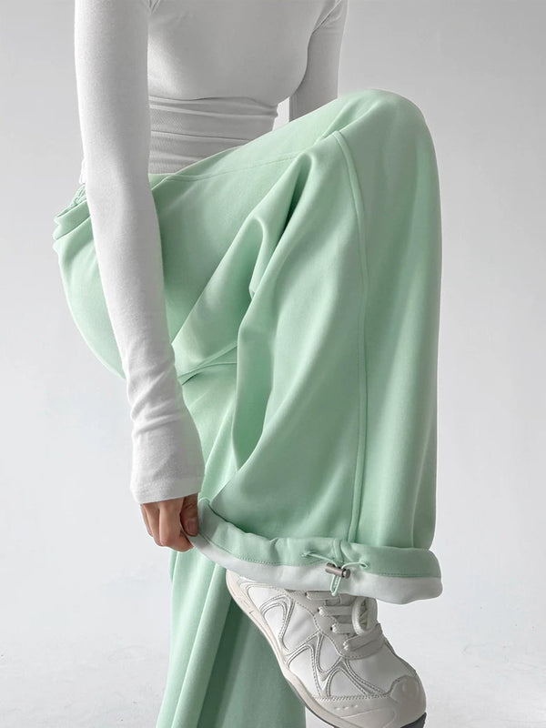 Mint Green pants cuff detail