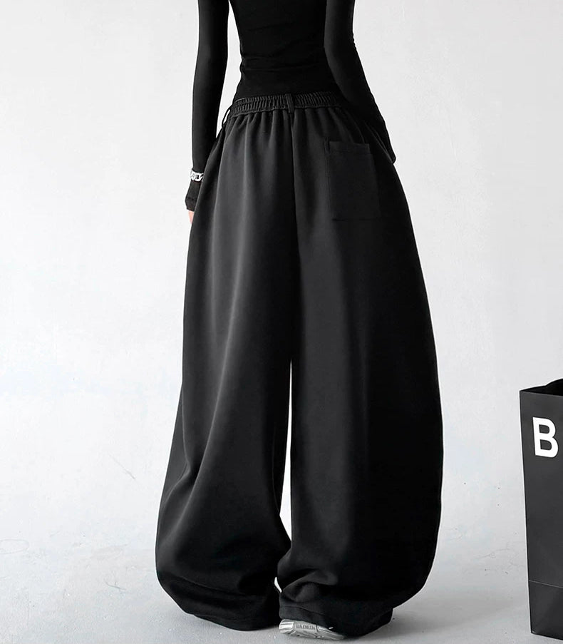 Black wide-leg pants back - CT66269