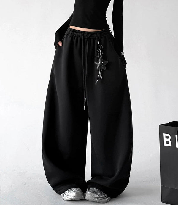 Black wide-leg pants front - CT66269