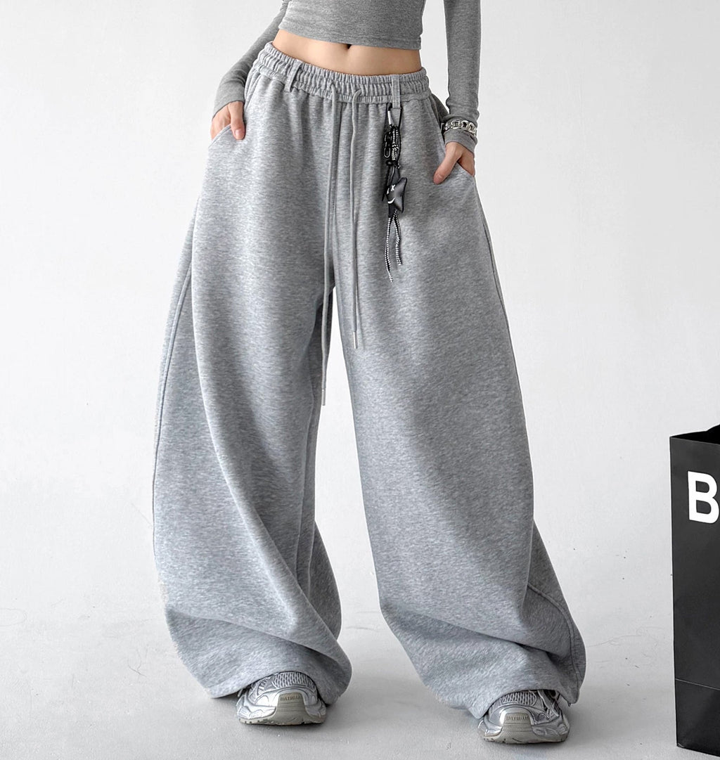 Gray wide-leg pants front alternate - CT66269