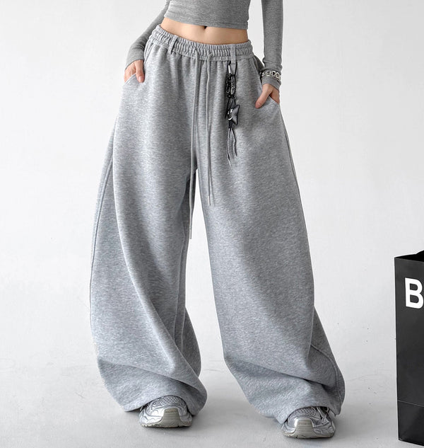 Gray wide-leg pants front alternate - CT66269