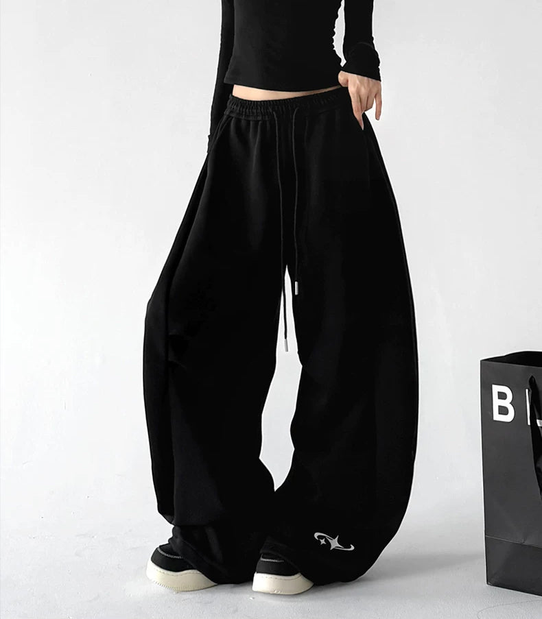 Black logo-detail wide-leg pants side - CT66306