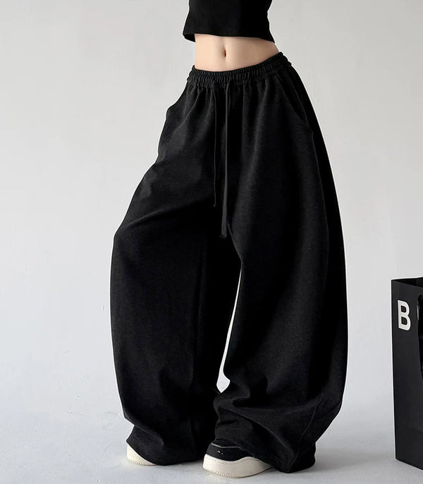 Black Gray wide-leg pants side - CT66310