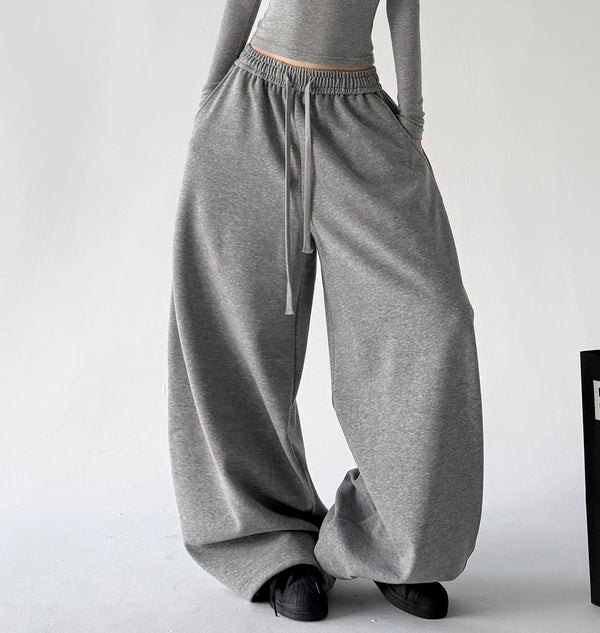 Light Gray wide-leg pants angled front - CT66310