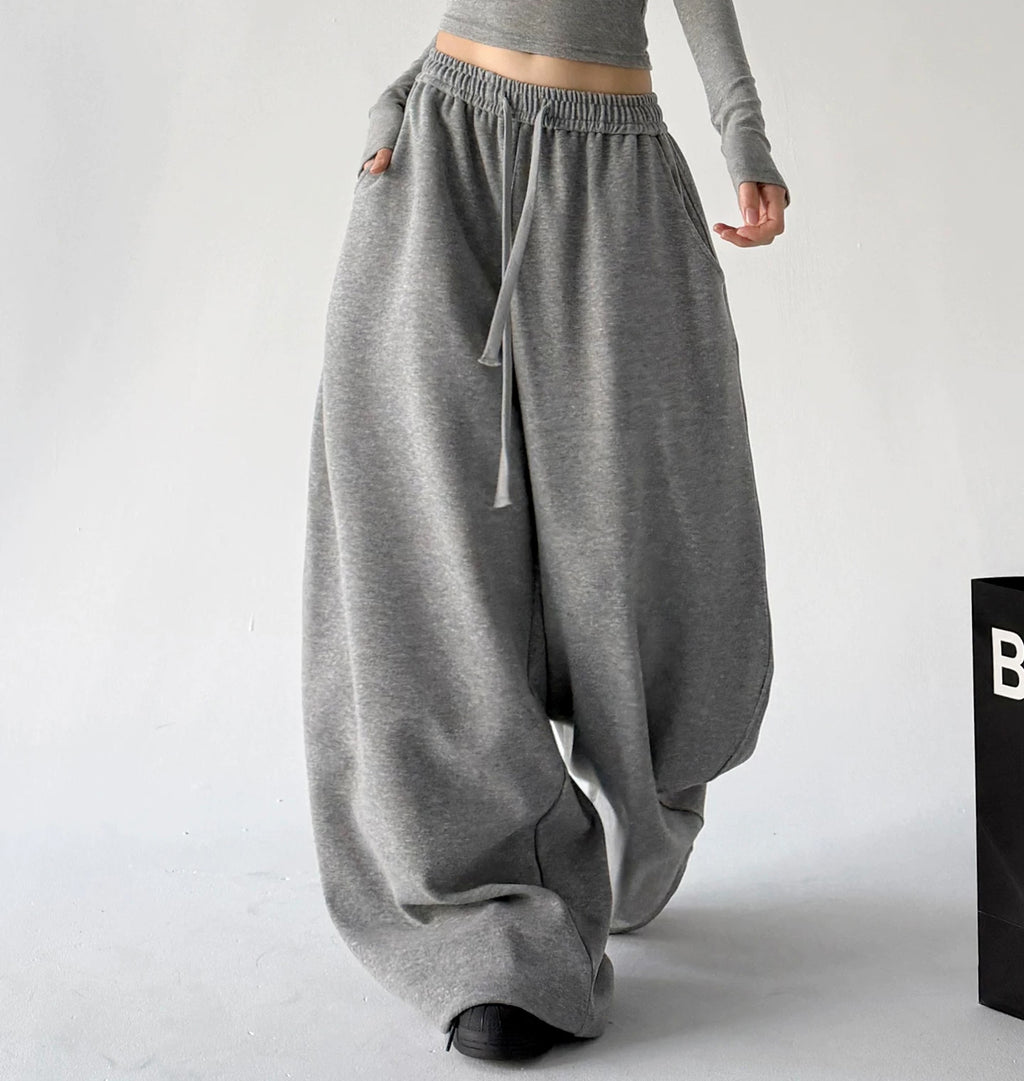 Light Gray wide-leg pants front step - CT66310