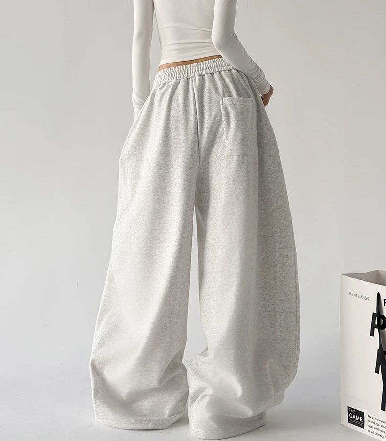 White Gray wide-leg pants back - CT66310