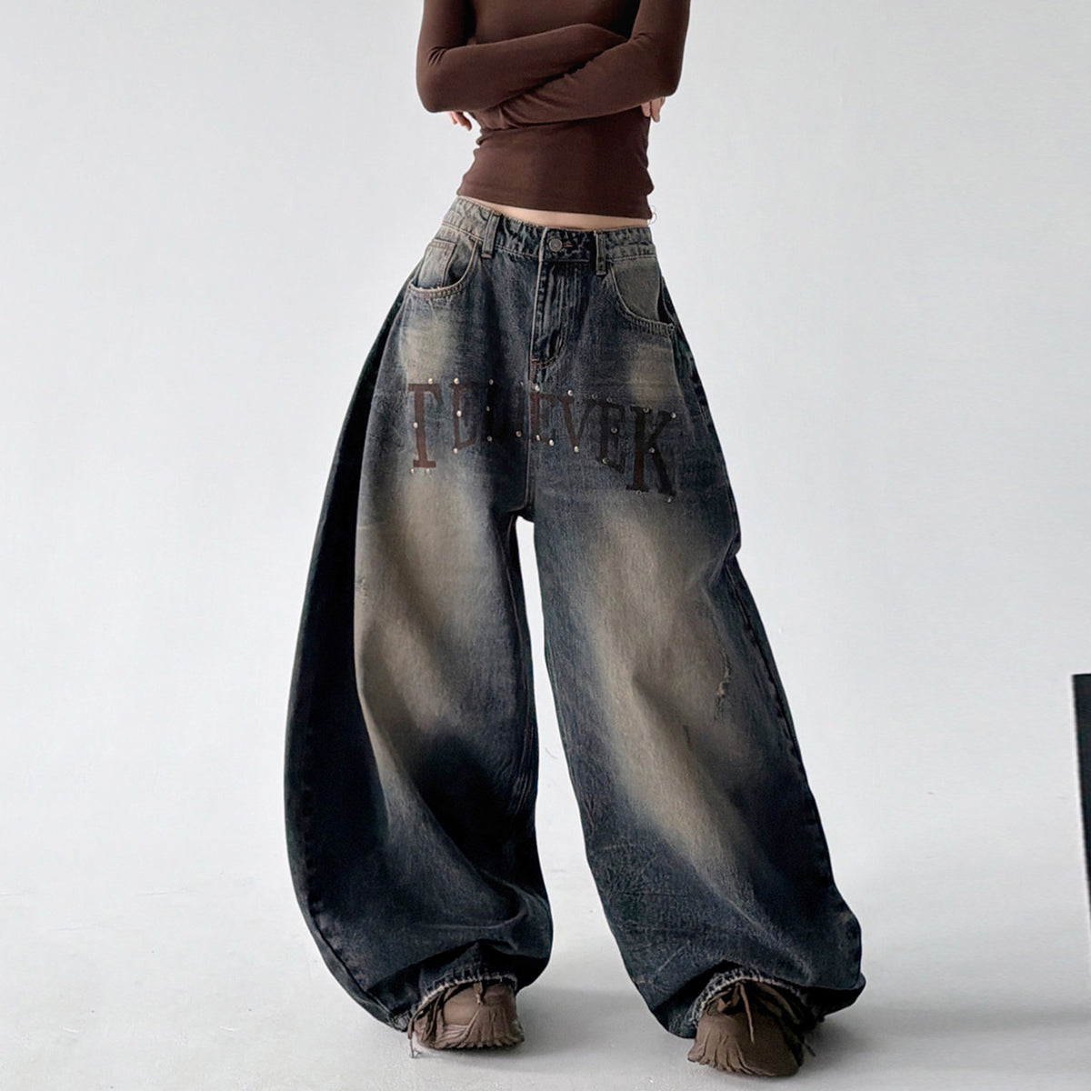 CT6790 wide leg jeans blue color view 01