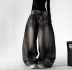CT6818 wide leg jeans black color view 01