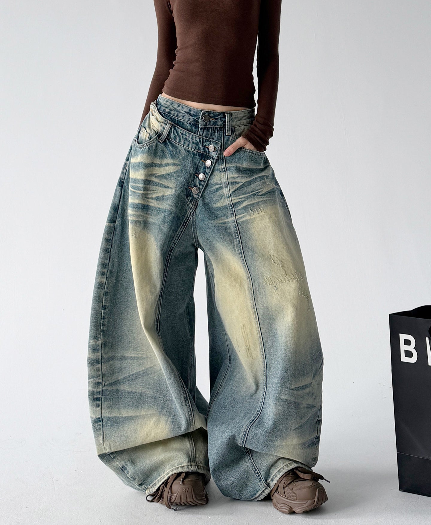 CT6818 wide leg jeans multi product view 01
