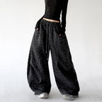 CT7854 wide leg pants gray豹纹 regular color view 01
