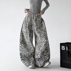 CT7854 wide leg pants white豹纹 regular color view 01