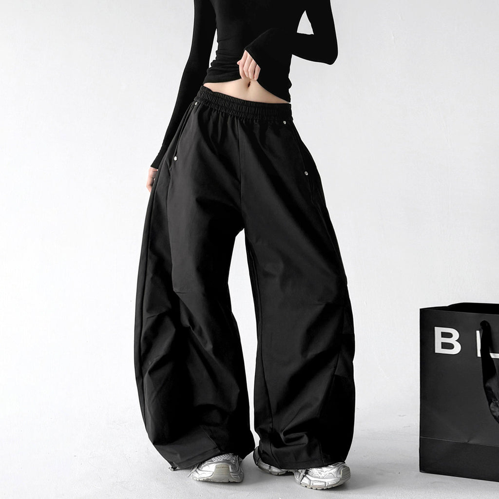 CT795 wide leg pants black regular color view 01