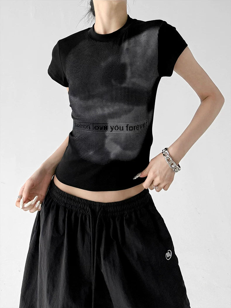 Black Short Sleeve graphic tee front alternate view - CT817