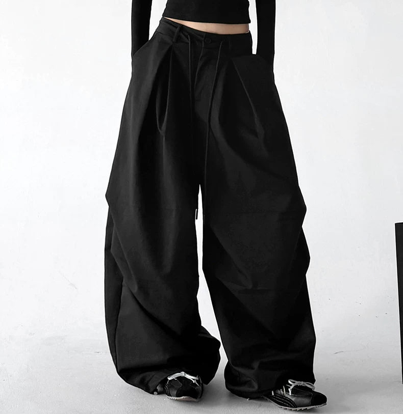 Deep-Pleat Wide-Leg Pants