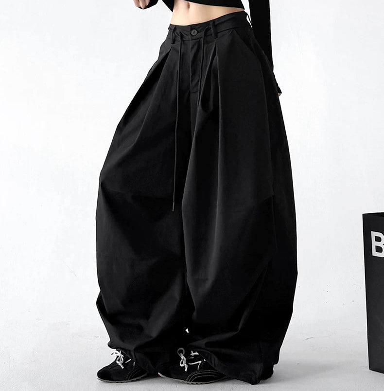Deep-Pleat Wide-Leg Pants