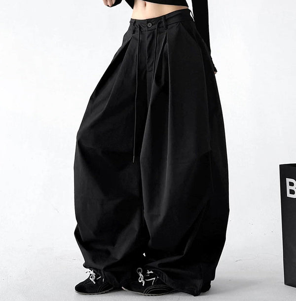 Deep-Pleat Wide-Leg Pants