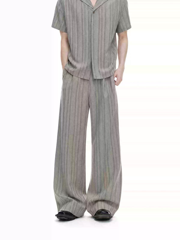 Cuban-Collar Stripe Shirt and Pants Set - COPPING THREADS - Argue Culture