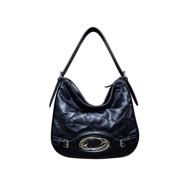 CULTIVATOR Pleated Textured Leather Shoulder Bag - COPPING THREADS - CULTIVATOR