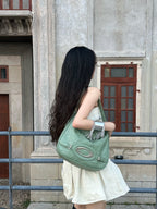 CULTIVATOR Pleated Textured Leather Shoulder Bag - COPPING THREADS - CULTIVATOR