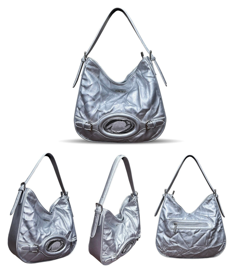 CULTIVATOR Pleated Textured Leather Shoulder Bag - COPPING THREADS - CULTIVATOR