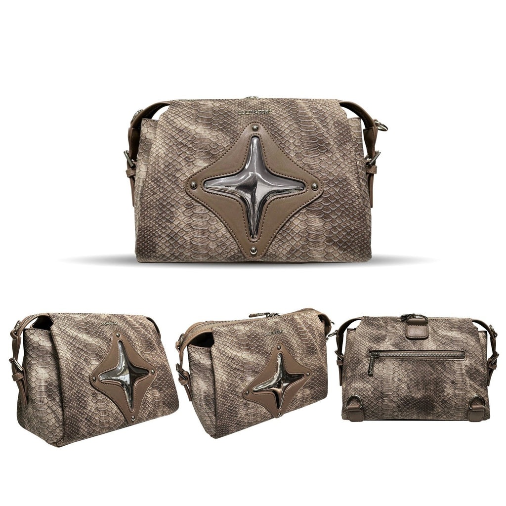 CULTIVATOR Snake Pattern Shoulder Bag Blue - COPPING THREADS - CULTIVATOR