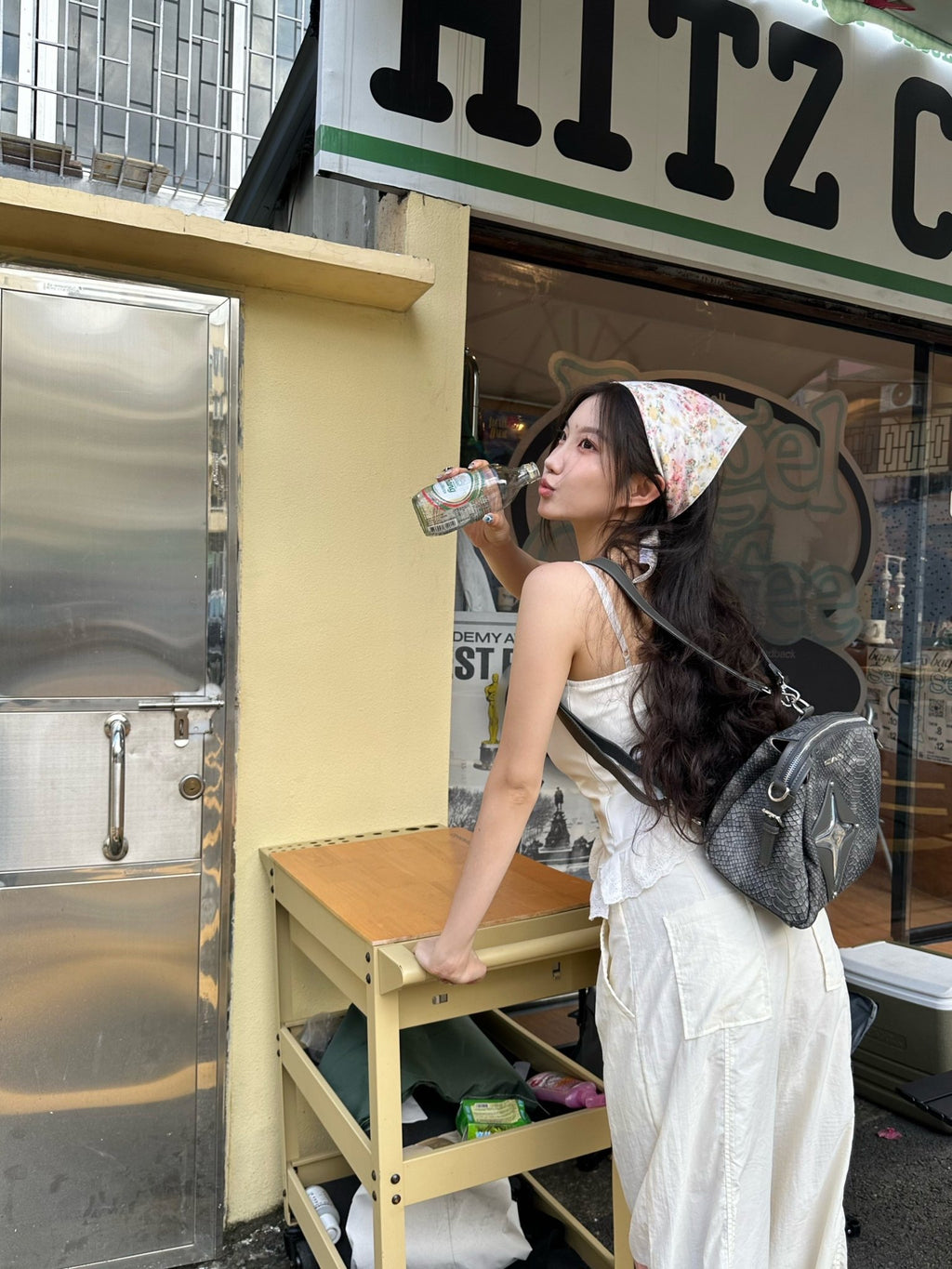 CULTIVATOR Snake Pattern Shoulder Bag Blue - COPPING THREADS - CULTIVATOR