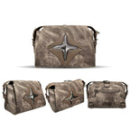 CULTIVATOR Snake Pattern Shoulder Bag Brown - COPPING THREADS - CULTIVATOR