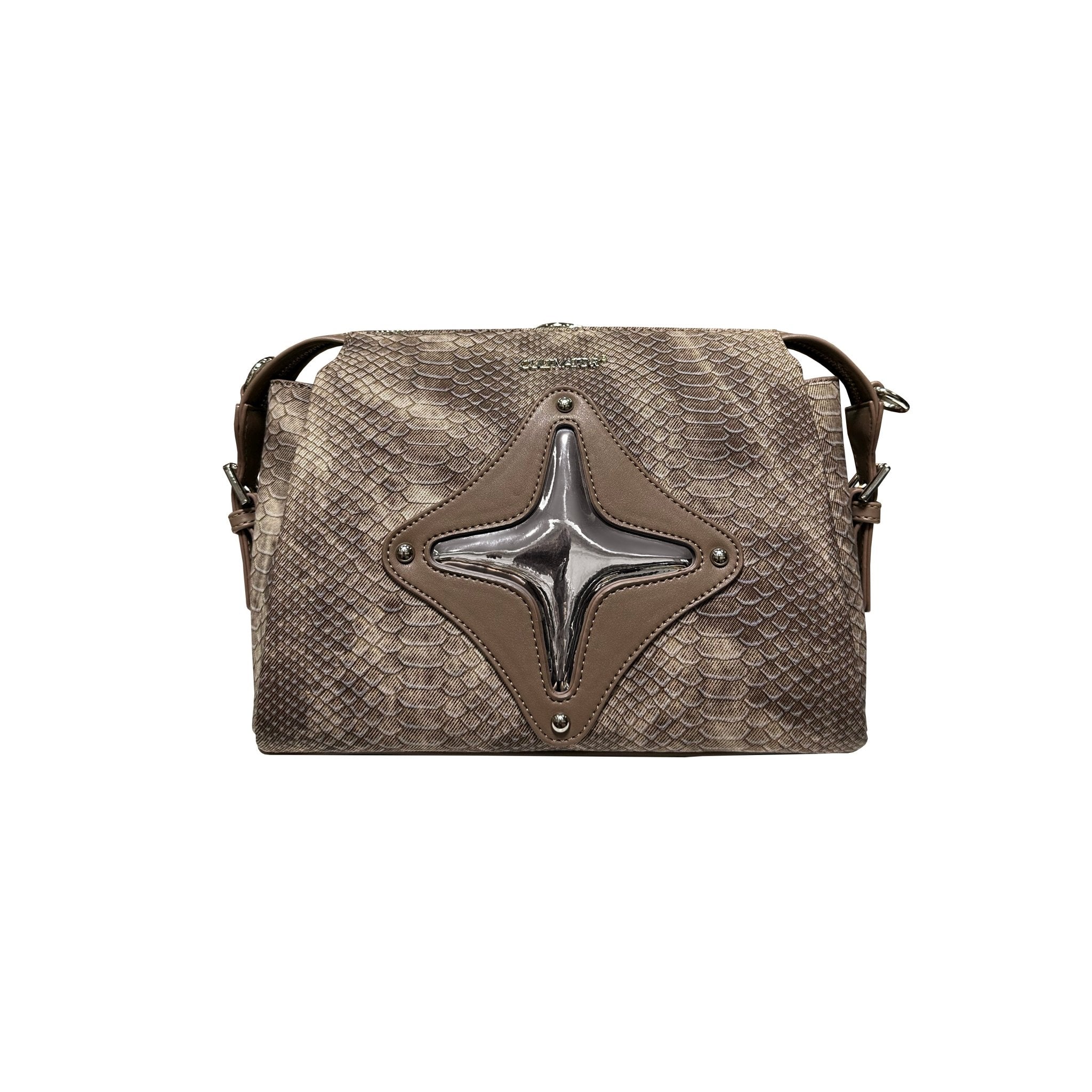 CULTIVATOR Snake Pattern Shoulder Bag Brown - COPPING THREADS - CULTIVATOR Hauptbild