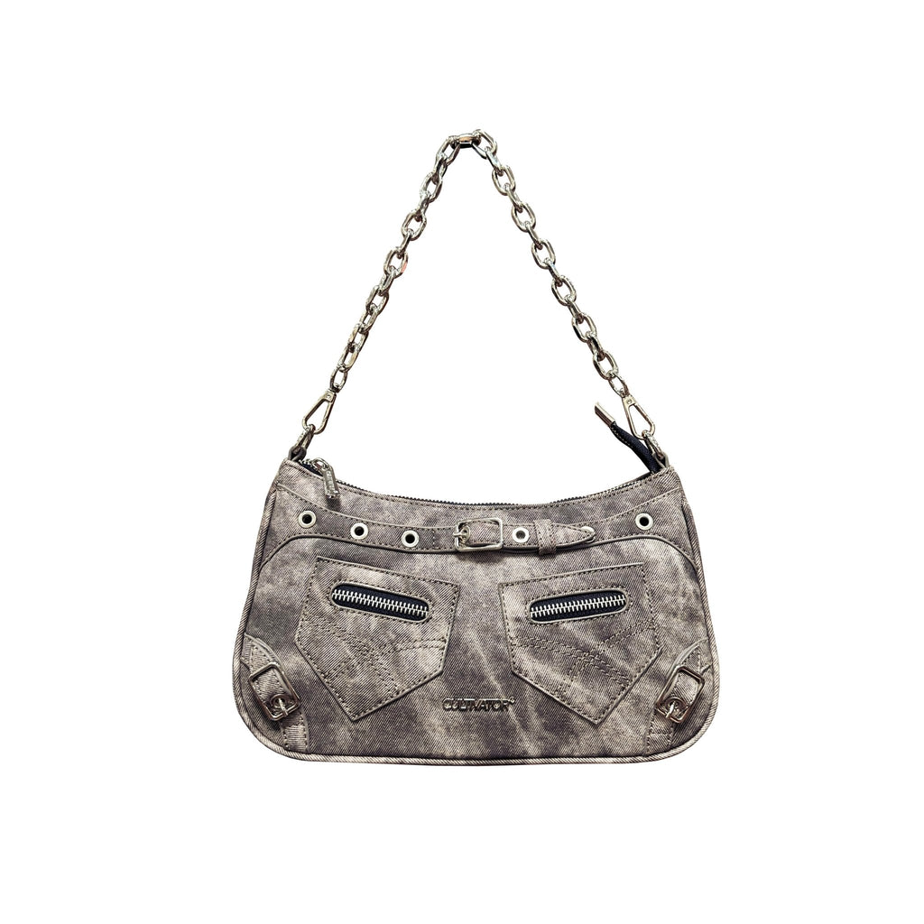 CULTIVATOR Tie - dye Denim Shoulder Bag - COPPING THREADS - CULTIVATOR