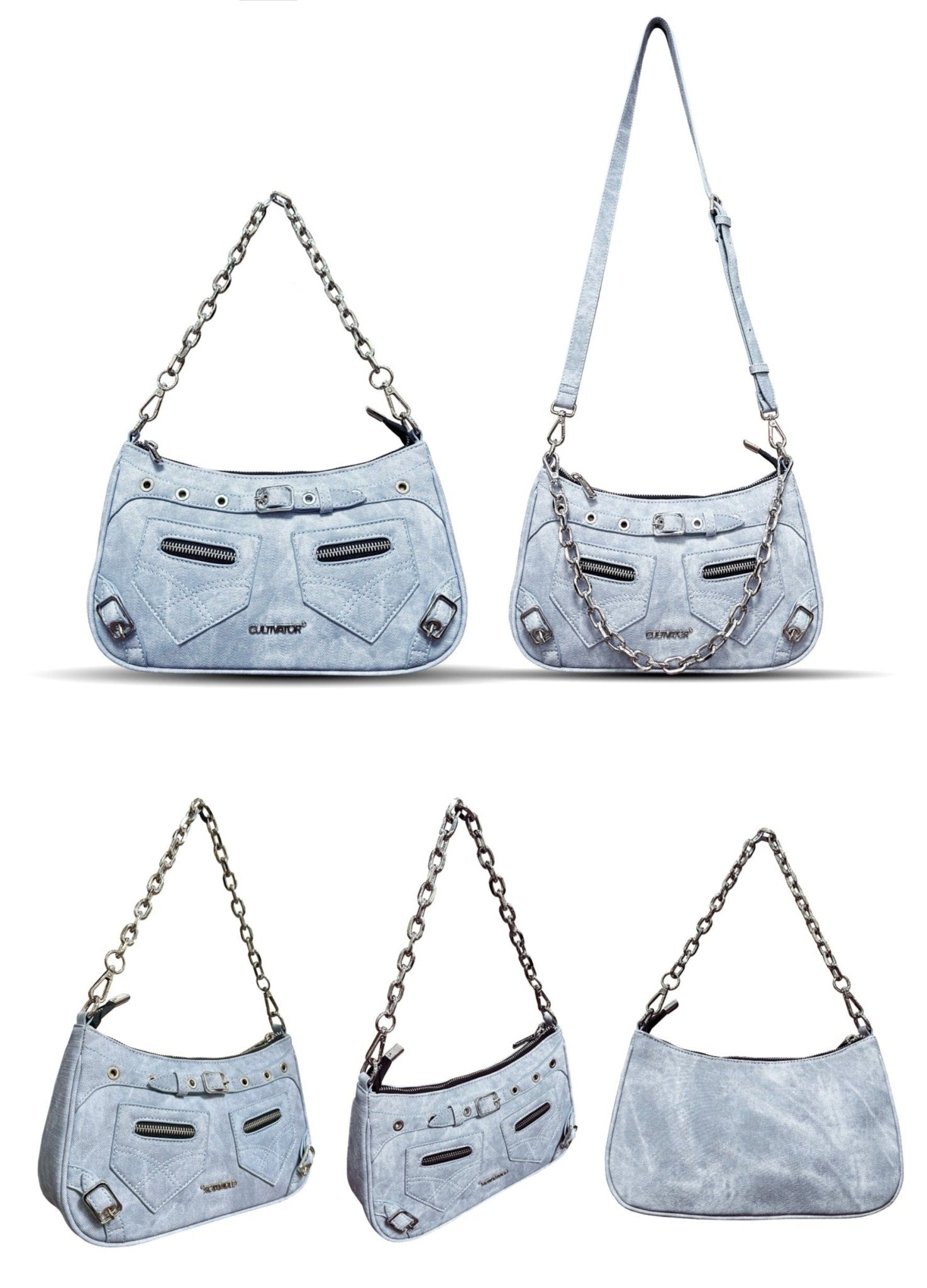 CULTIVATOR Tie - dye Denim Shoulder Bag - COPPING THREADS - CULTIVATOR