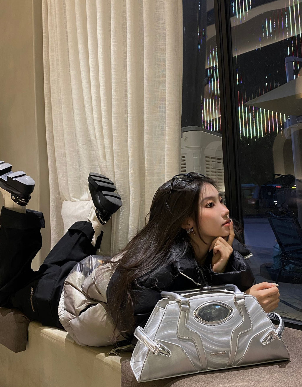 CULTIVATOR Y2K Glow Wave Pattern Shoulder Bag - COPPING THREADS - CULTIVATOR