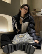 CULTIVATOR Y2K Glow Wave Pattern Shoulder Bag - COPPING THREADS - CULTIVATOR