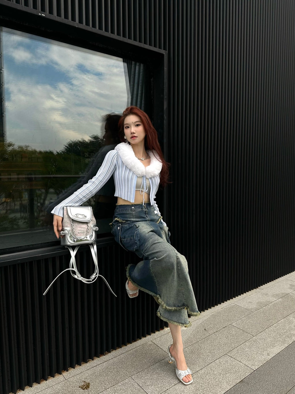 CULTIVATOR Y2K Pink Crocodile Pattern Mini Shoulder Bag - COPPING THREADS - CULTIVATOR