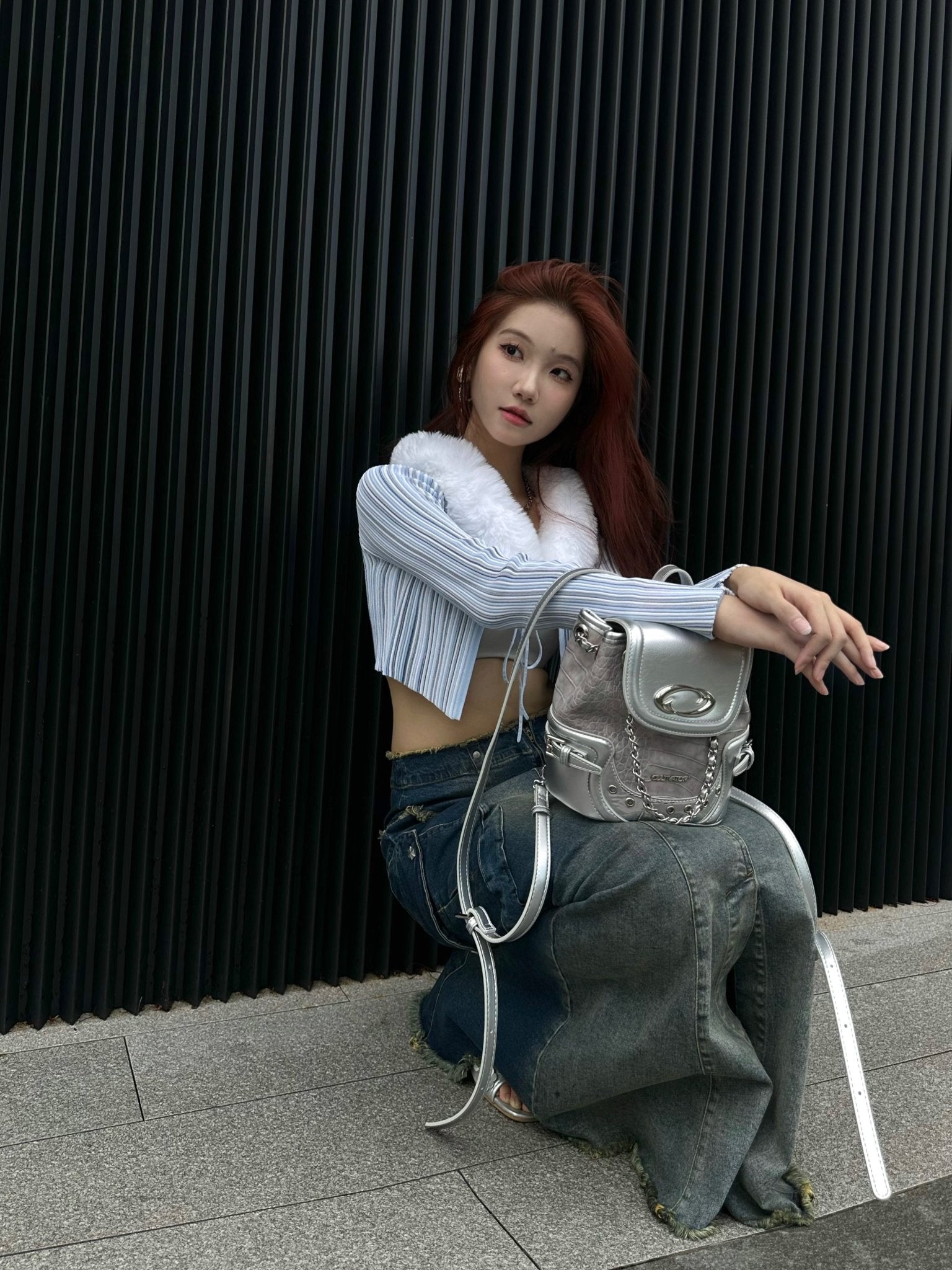 CULTIVATOR Y2K Pink Crocodile Pattern Mini Shoulder Bag - COPPING THREADS - CULTIVATOR