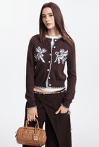 Cupid Jacquard Embellished Cardigan - COPPING THREADS - CHICISLAND