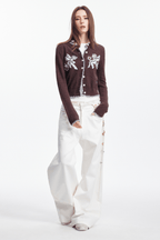 Cupid Jacquard Embellished Cardigan - COPPING THREADS - CHICISLAND