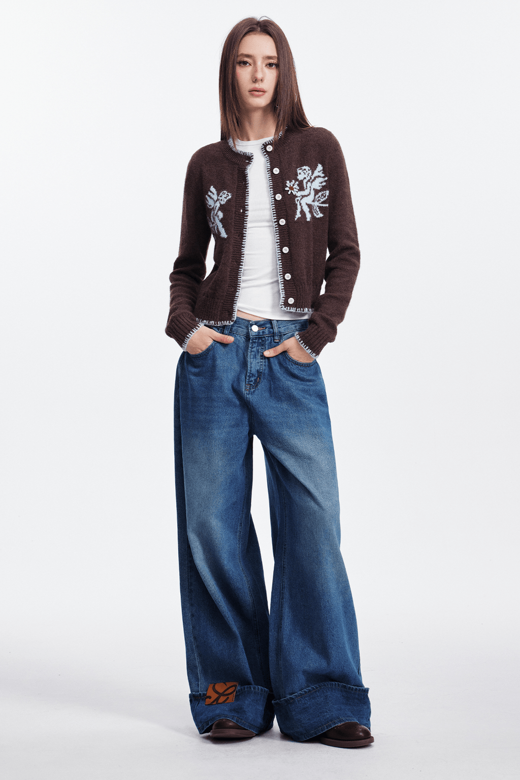 Cupid Jacquard Embellished Cardigan - COPPING THREADS - CHICISLAND