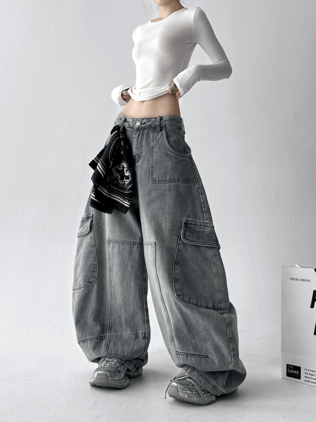 Curved - Seam Washed Wide - Leg Jeans - COPPING THREADS - CT Select