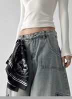 Curved - Seam Washed Wide - Leg Jeans - COPPING THREADS - CT Select