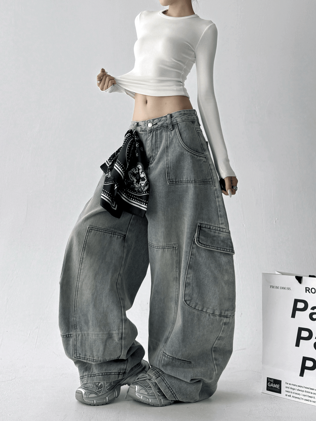 Curved - Seam Washed Wide - Leg Jeans - COPPING THREADS - CT Select