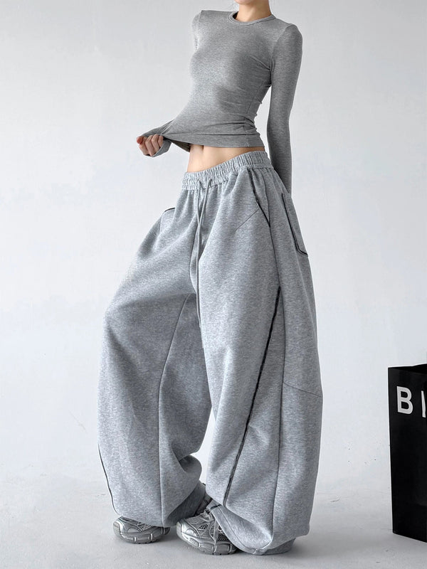 Curved-Seam Wide-Leg Sweatpants - COPPING THREADS - CT ORIGINALS